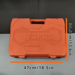 172Pcs Automotive Repair Tool Set(24-Tooth/72-Tooth)