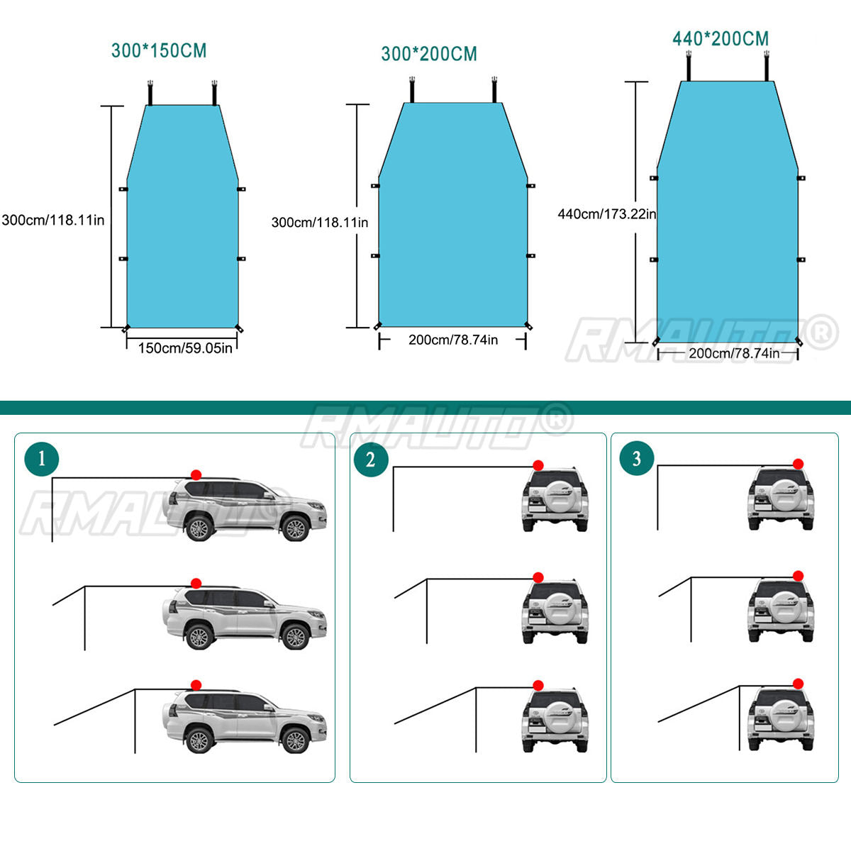 Camping Car Awning Car Tail Canopy