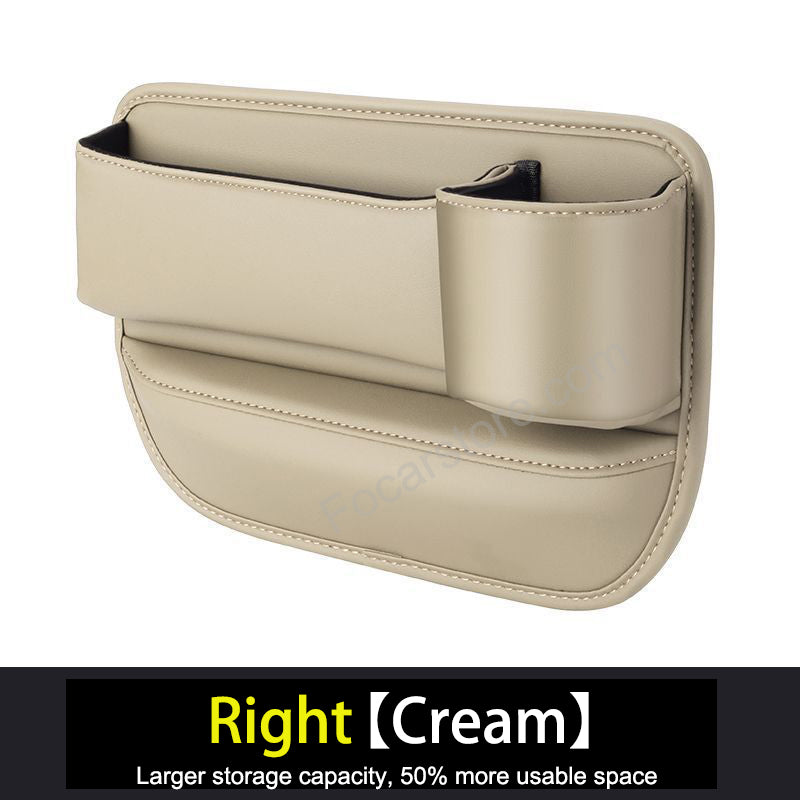 Car Crack Leather Storage Box-Car Crevice Storage Box-Car Seat Gap Organizer