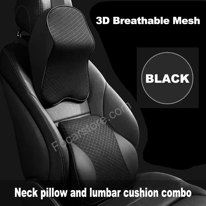 Headrest and lumbar pillow set