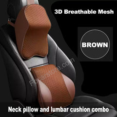 Headrest and lumbar pillow set