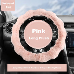 Plush Car Steering Wheel Cover