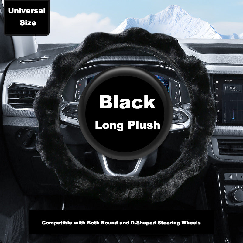 Plush Car Steering Wheel Cover