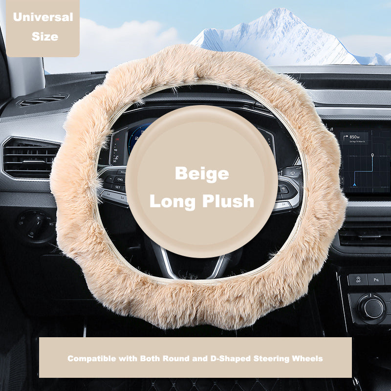 Plush Car Steering Wheel Cover