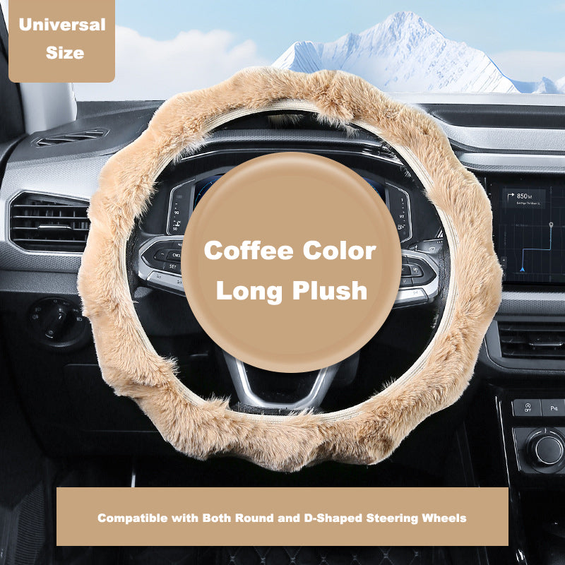 Plush Car Steering Wheel Cover