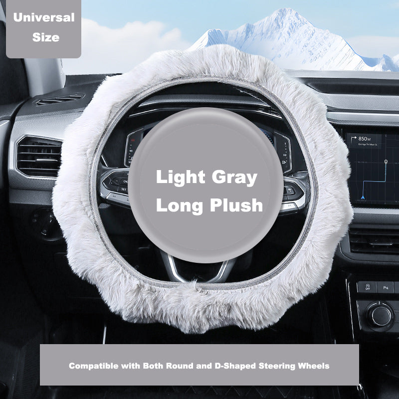 Plush Car Steering Wheel Cover