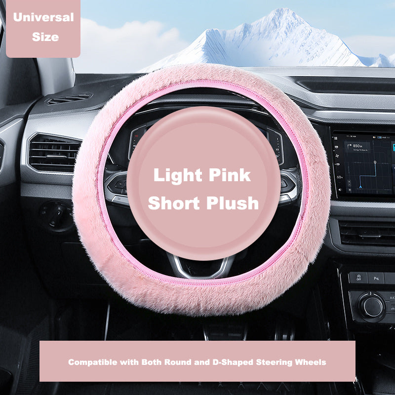 Plush Car Steering Wheel Cover