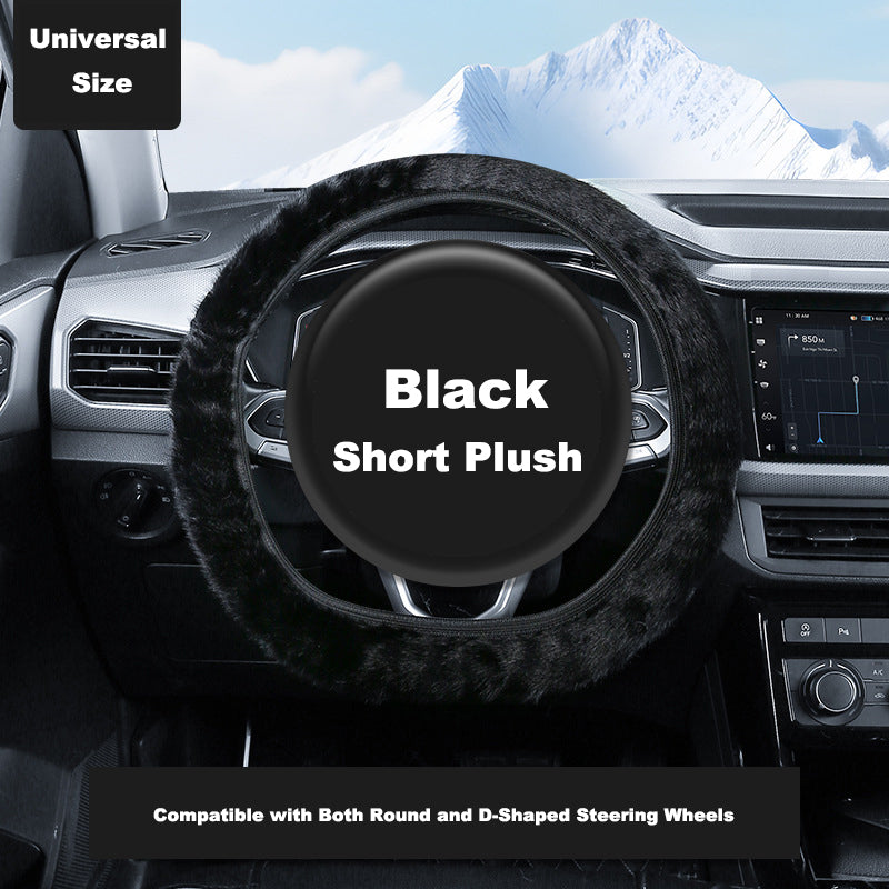 Plush Car Steering Wheel Cover