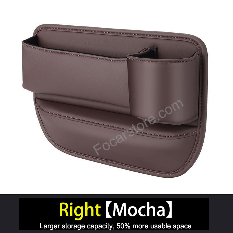 Car Crack Leather Storage Box-Car Crevice Storage Box-Car Seat Gap Organizer